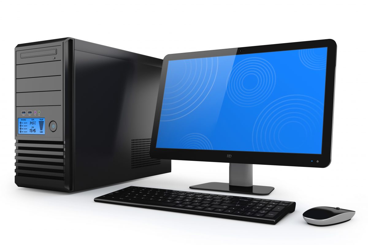 Modern, power home desktop computer. PC system yjk365