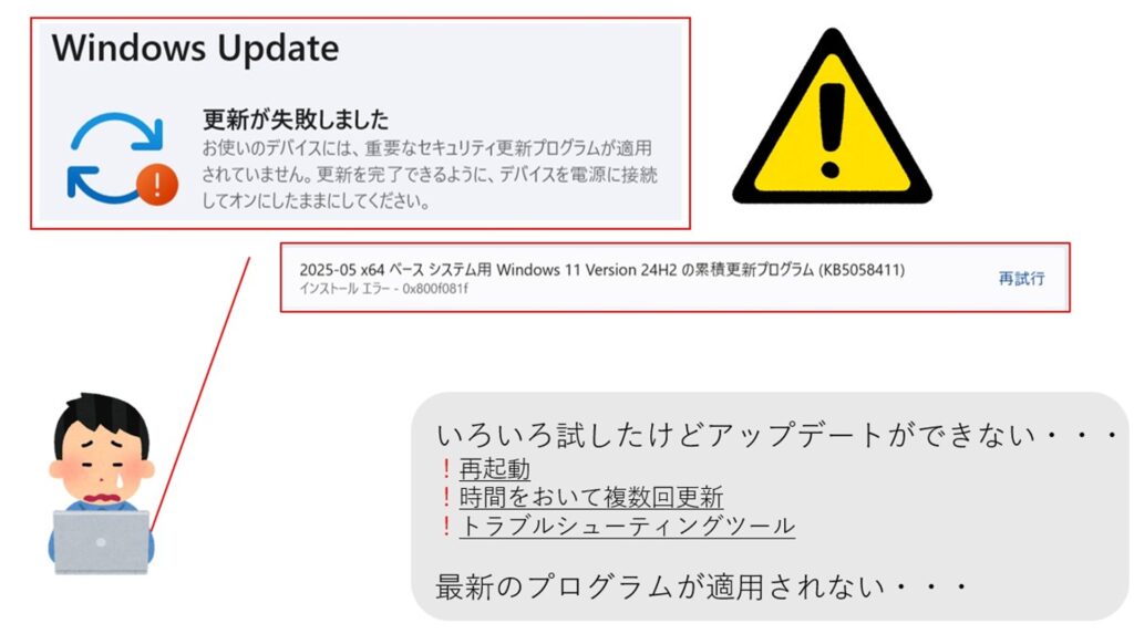 Windowsの品質更新プログラムをMicrosoft Update カタログから手動 